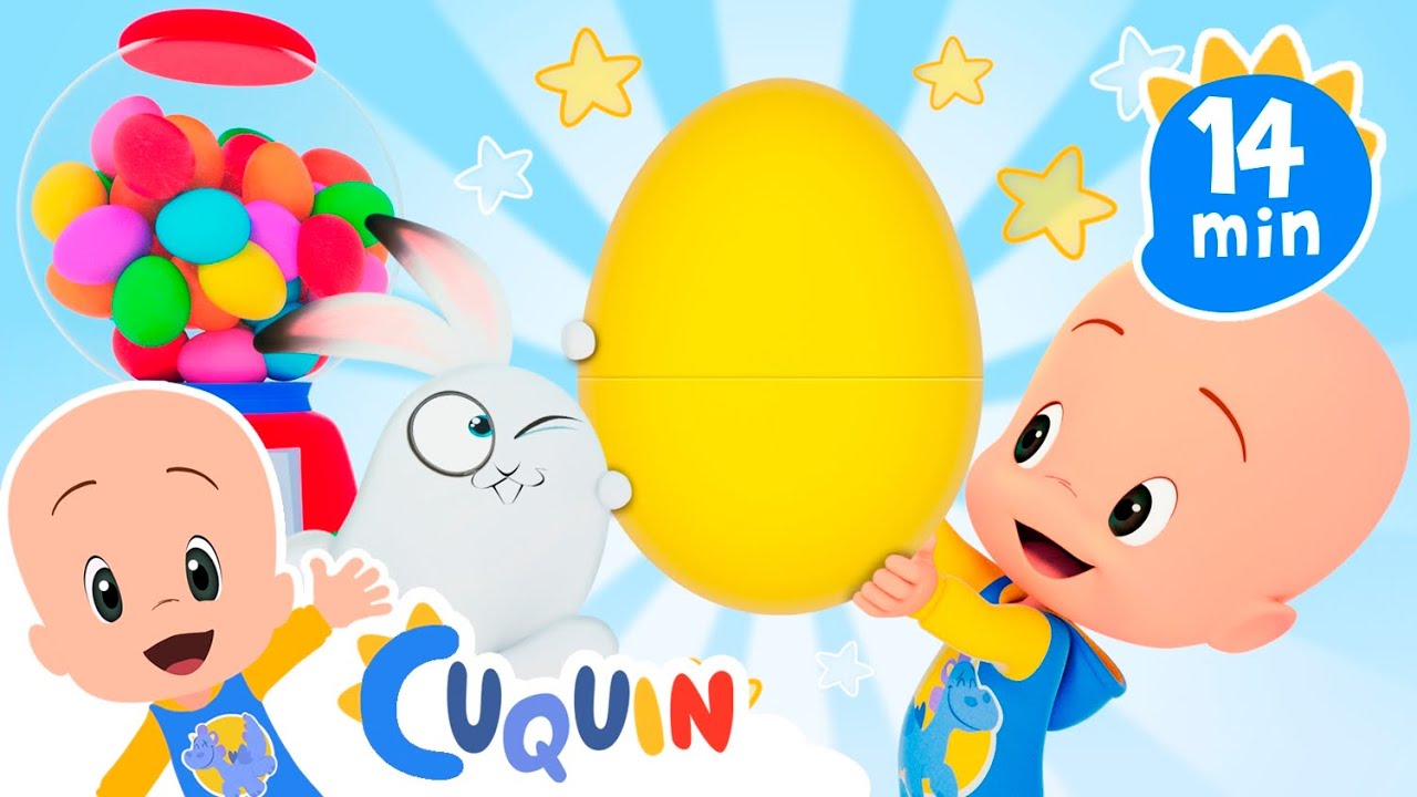 Balões, alfabeto e máquina de ovos surpresa | Aventuras educativas de Cuquin