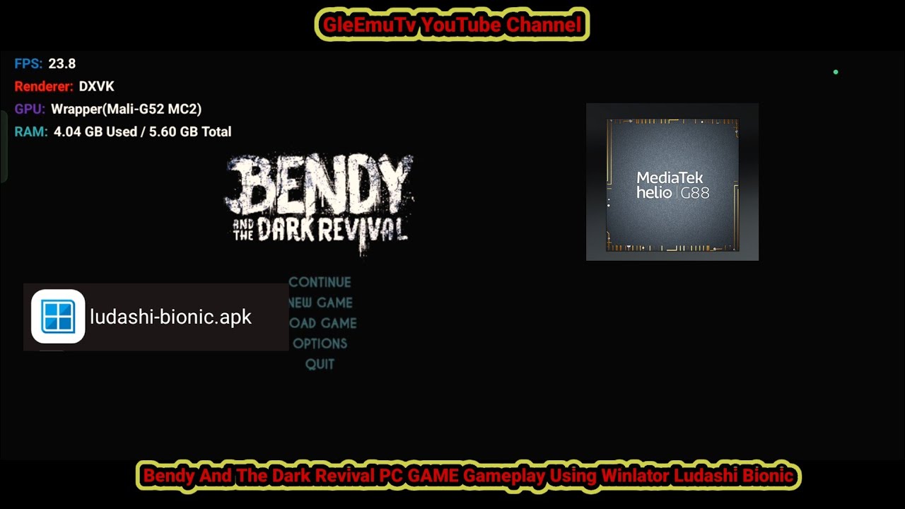 Bendy And The Dark Revival PC Game+Settings Using Winlator Ludashi Bionic   |  Helio G88 Mali specs