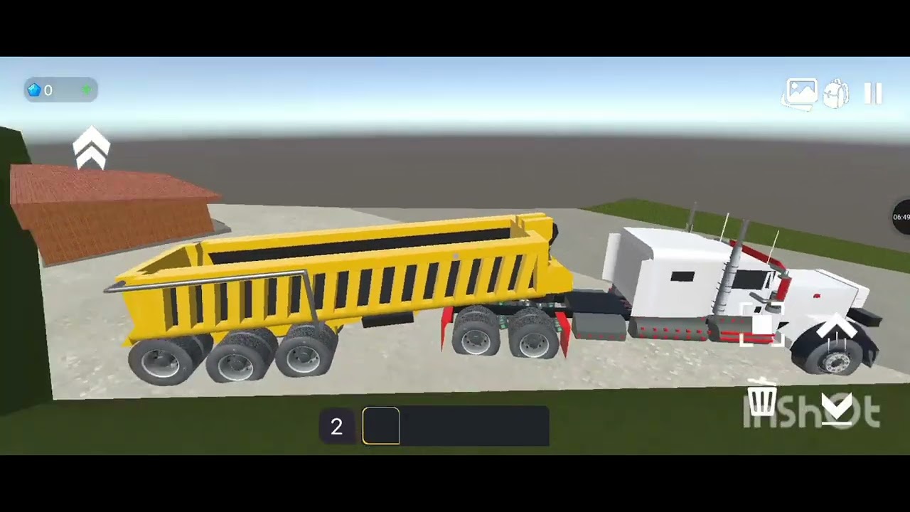 Camión Peterbilt tirando material en nueva góndola 