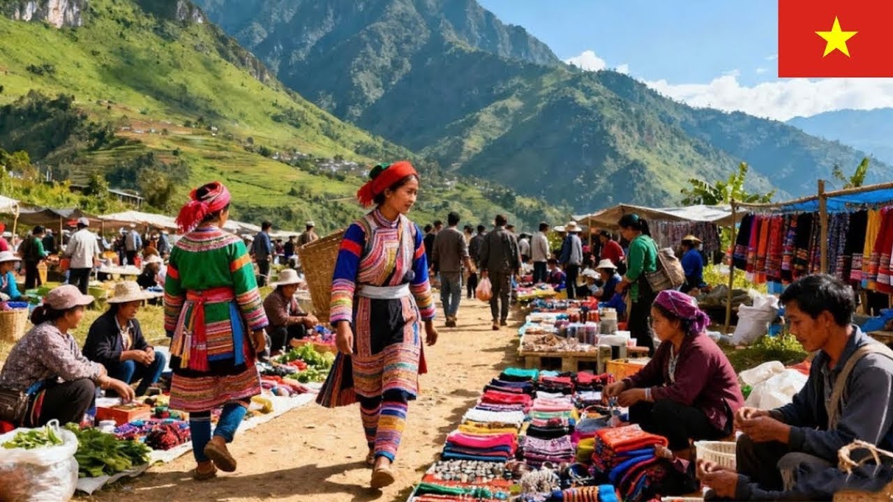 Inside a Small Market in Rural Vietnam