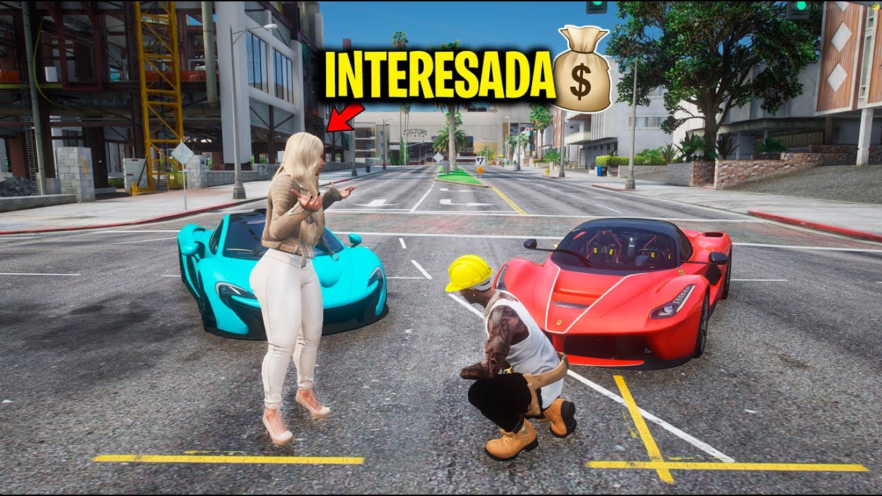Me hago pasar Por ALBAÑIL para Intentar LIGAR UNA Modelo en Gta RP