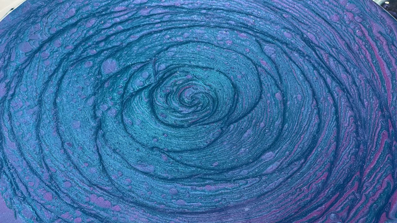 (472) NEW TECHNIQUE & Product Testing TriArt Liquid Glass ROSE Ring Pour Fluid Acrylic Paint Pouring