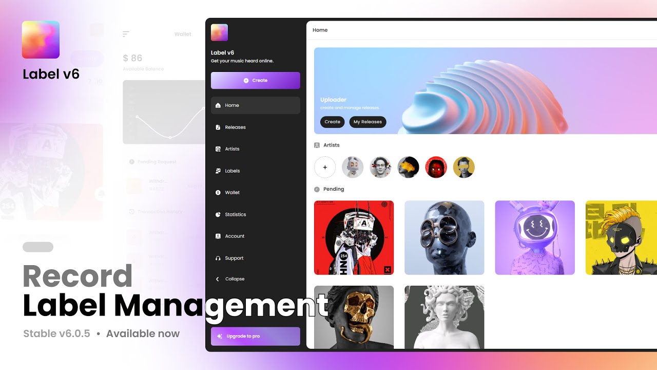 Label v6 - Music Distribution management / White Label & Branding Solution [Record label management]