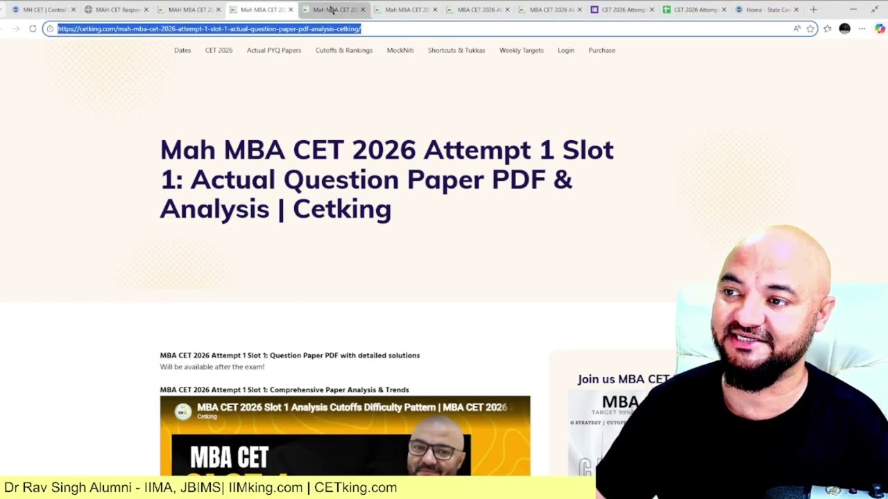 MBA CET 2026 Actual Papers Out! 🚨 Response Sheet = Check Cutoffs, Score & Download Paper