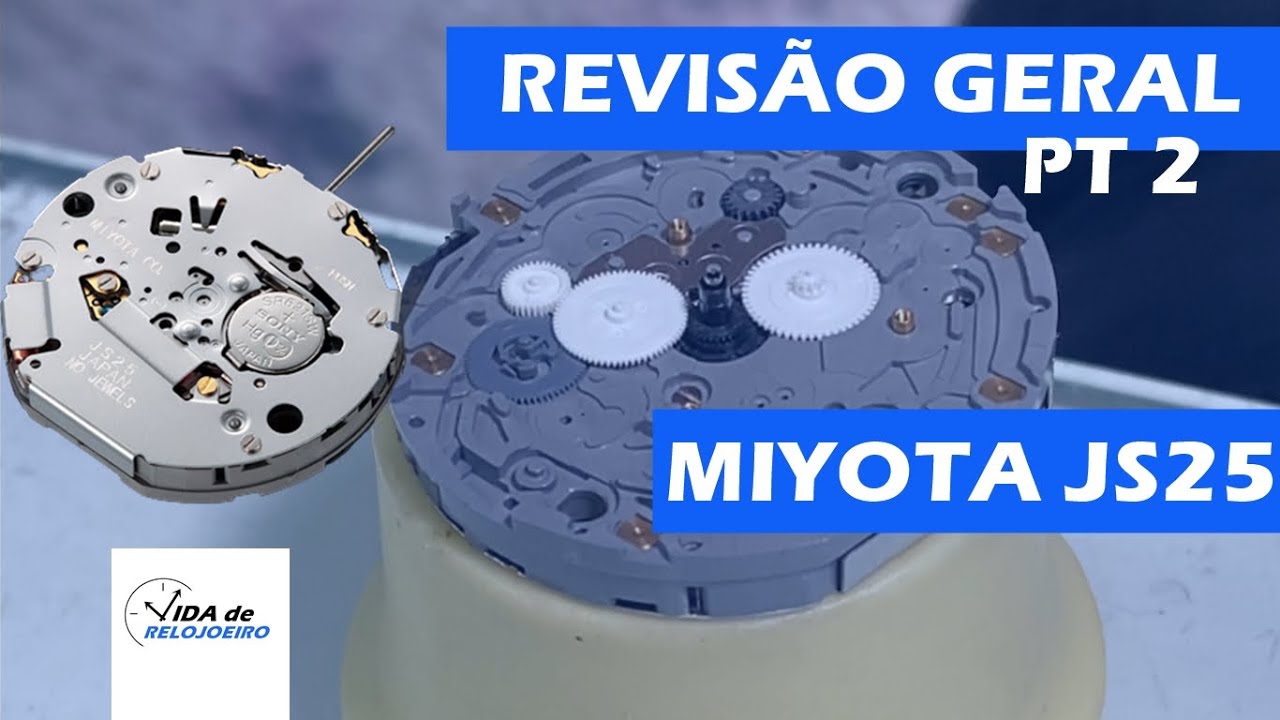 Como montar máquina Miyota js25 - Revisão Geral Parte 2