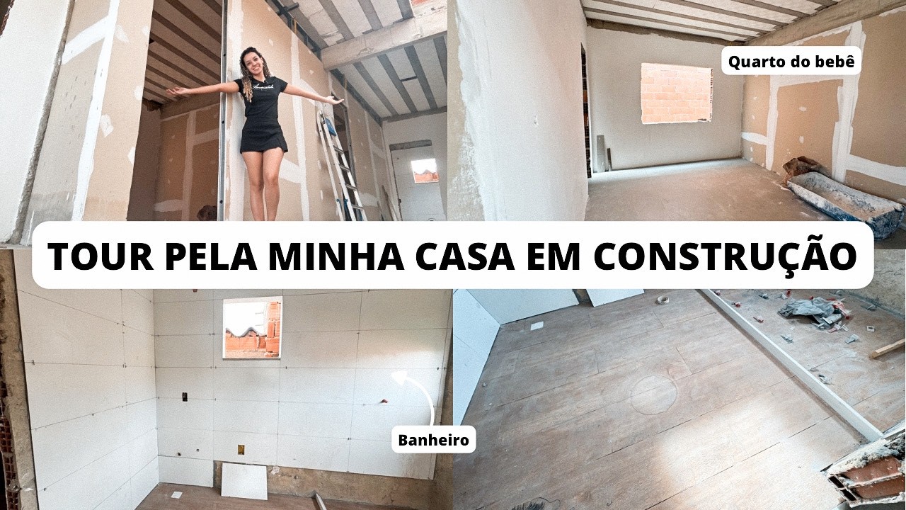 TOUR PELA OBRA - Morando na obra, tour pelo segundo andar,temos piso, reboco de gesso|di&aacute;rio da obra