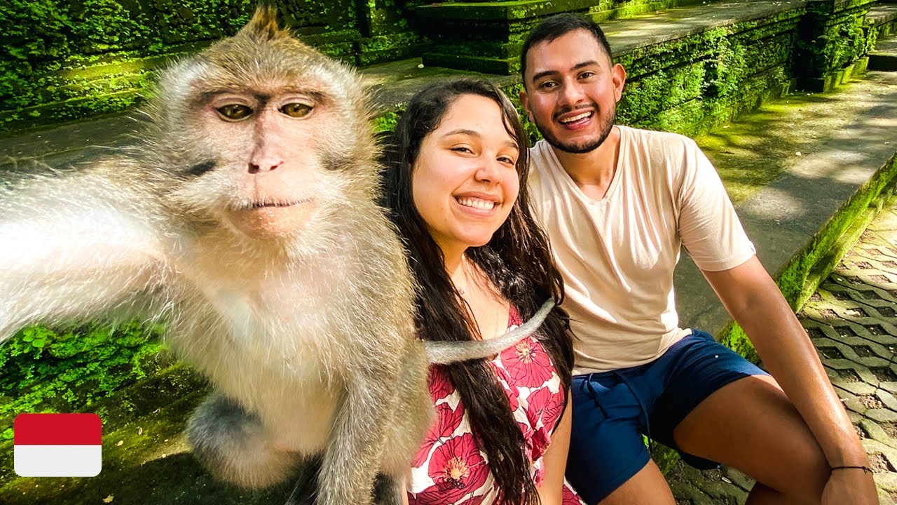 🐒 Este MONO nos tomó una SELFIE en BALI 🇮🇩 |  Ubud Monkey Forest