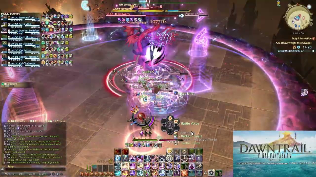 Final Fantasy XIV: Dawntrail Arcadion M12(Savage) Phase 2 Black-Mage PoV