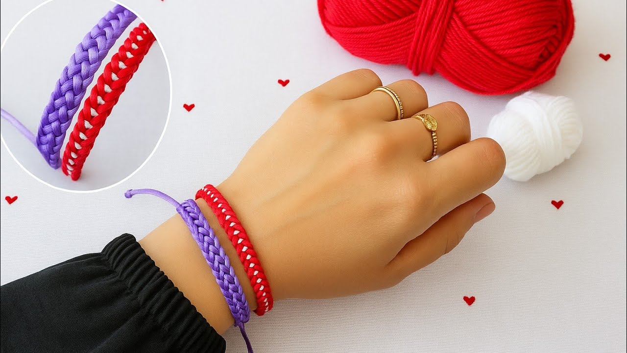 Kalpli Makrome Bileklik Yapımı \ Friendship bracelets