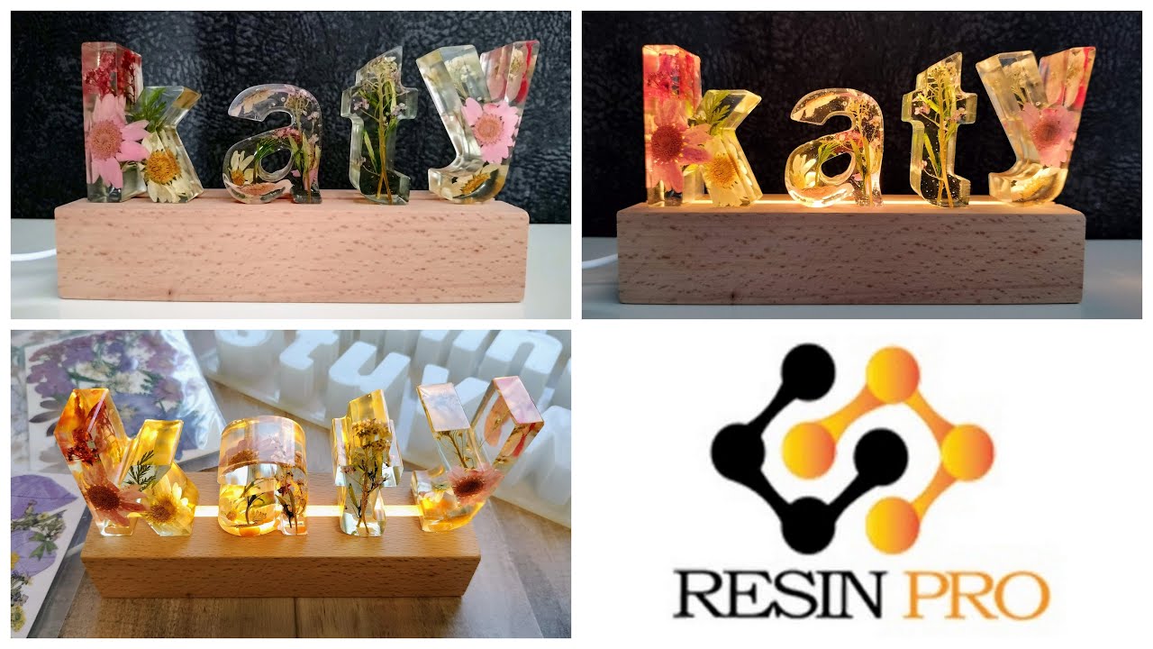 Tutorial lámpara led de resina con nombre. Colaboración Resin Pro.