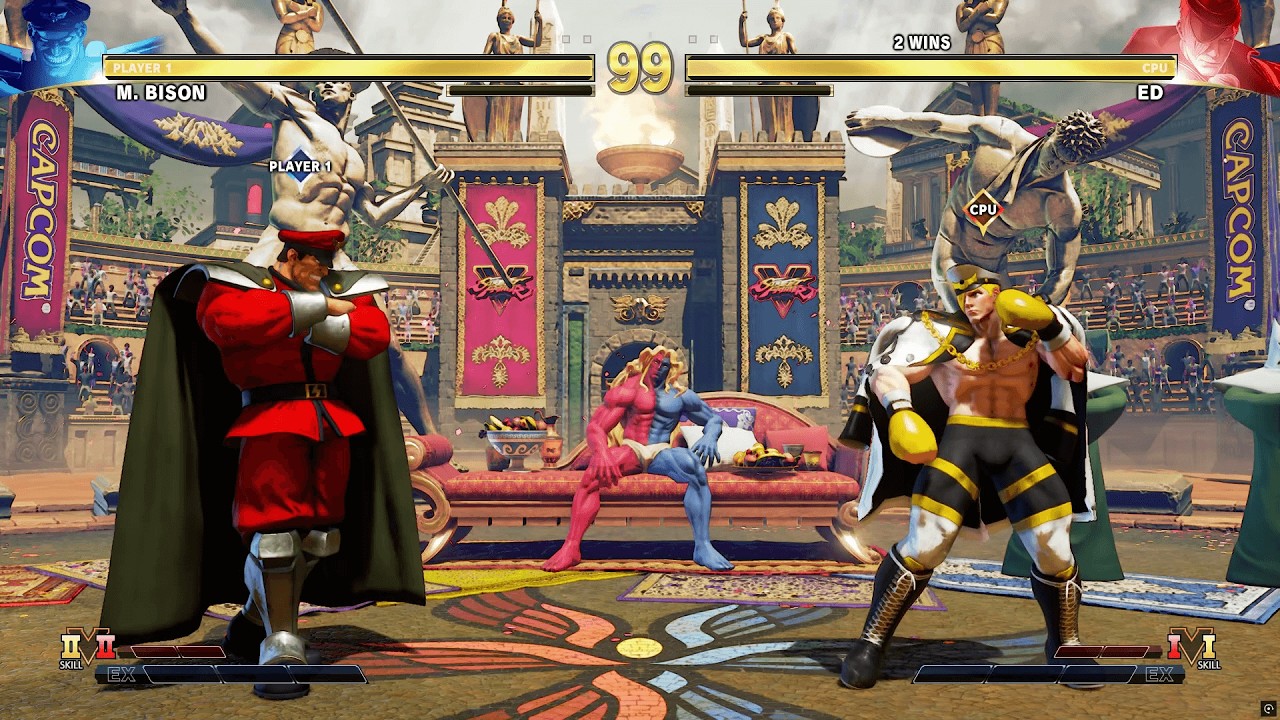 M.Bison vs Ed (Hardest AI) - Street Fighter V.