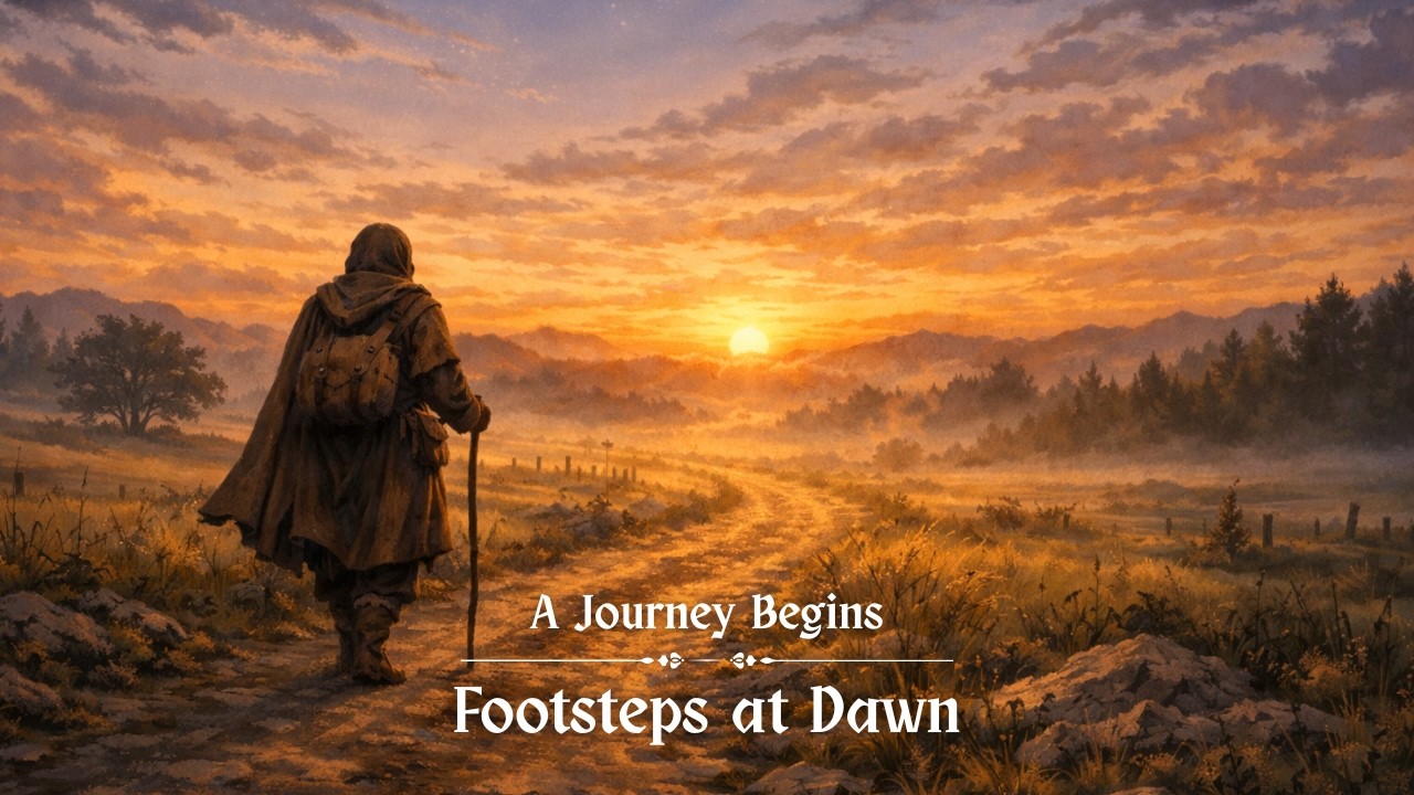 Footsteps at Dawn | Medieval Calming Music | A Journey Begins #1