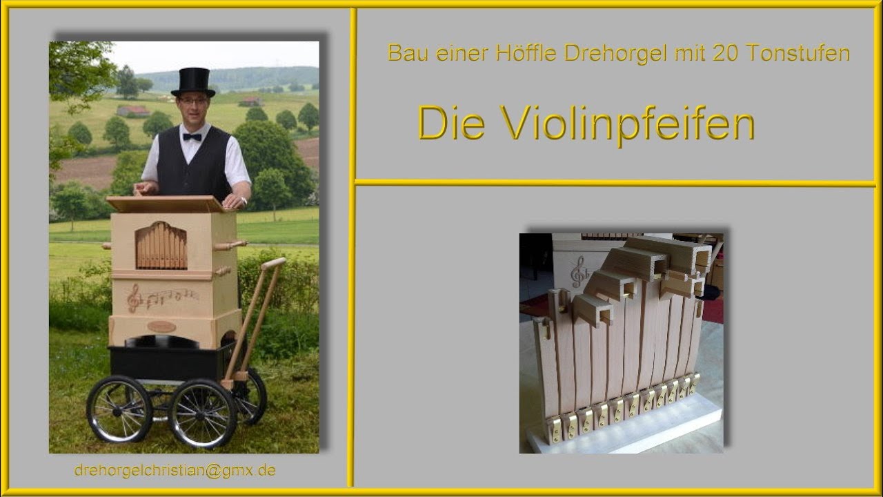 Die Violinpfeifen einer 20er Drehorgel (Höffle)