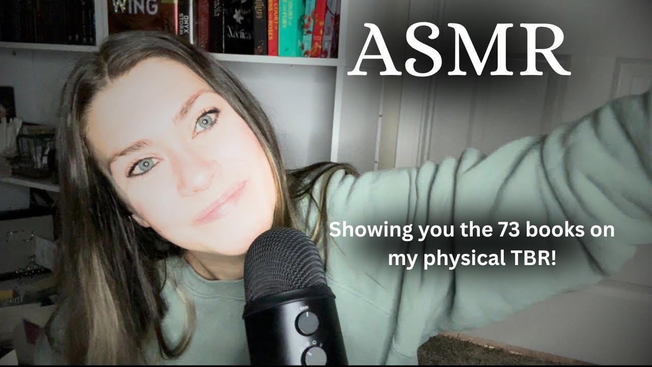 ASMR Showing you every book on my physical TBR 📚💤