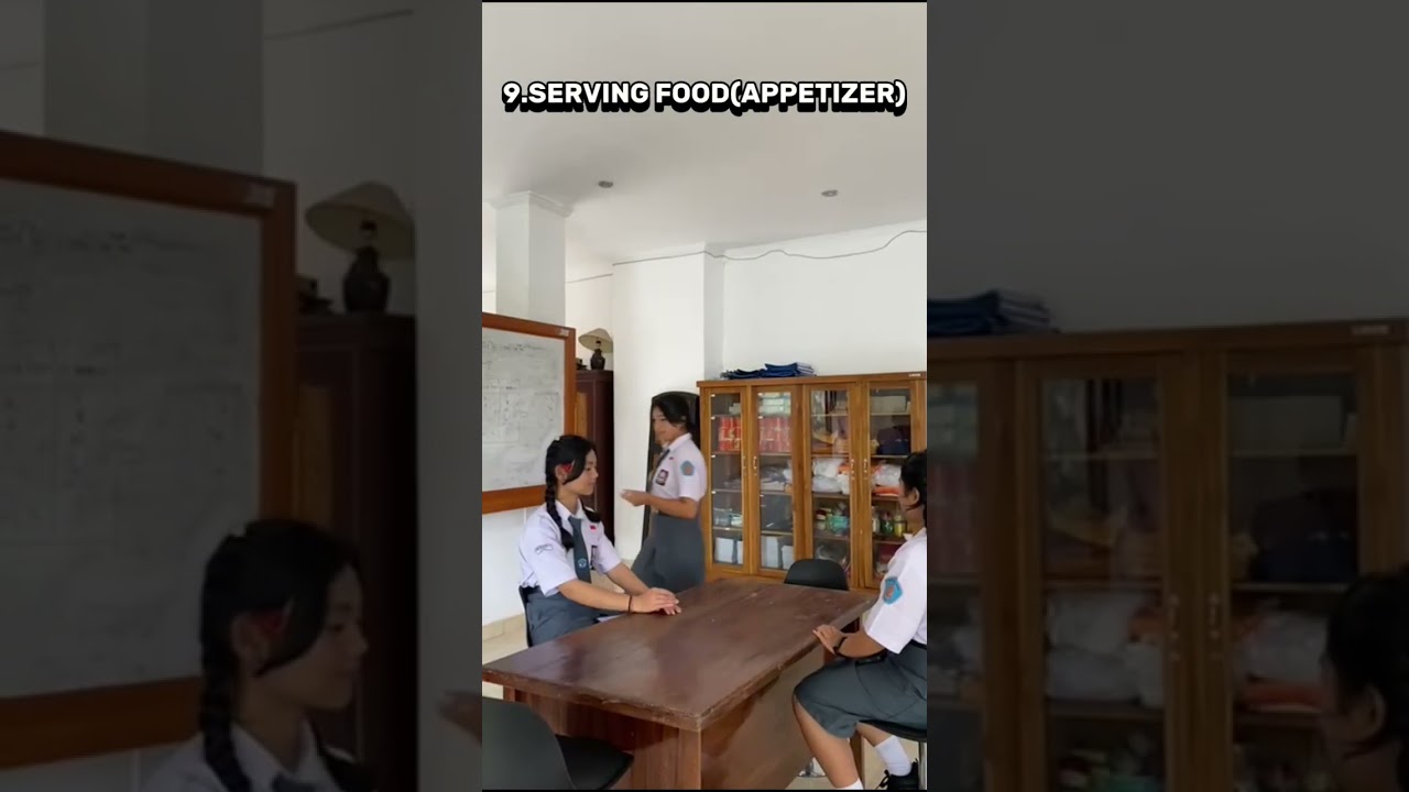 Sequence of service & restaurant service's conversation #11kl1 #tugasvidio