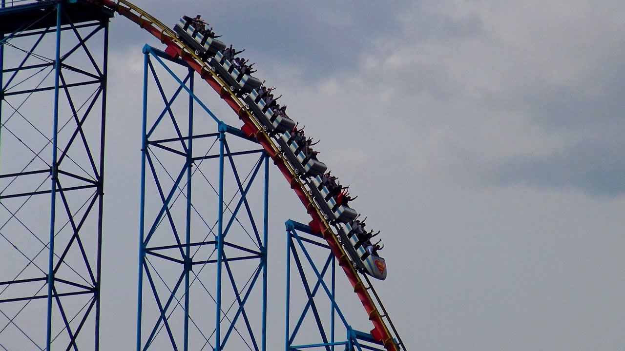 Superman Roller Coaster POV 4K Ultra HD Six Flags Mexico Superman el Ultimo Escape