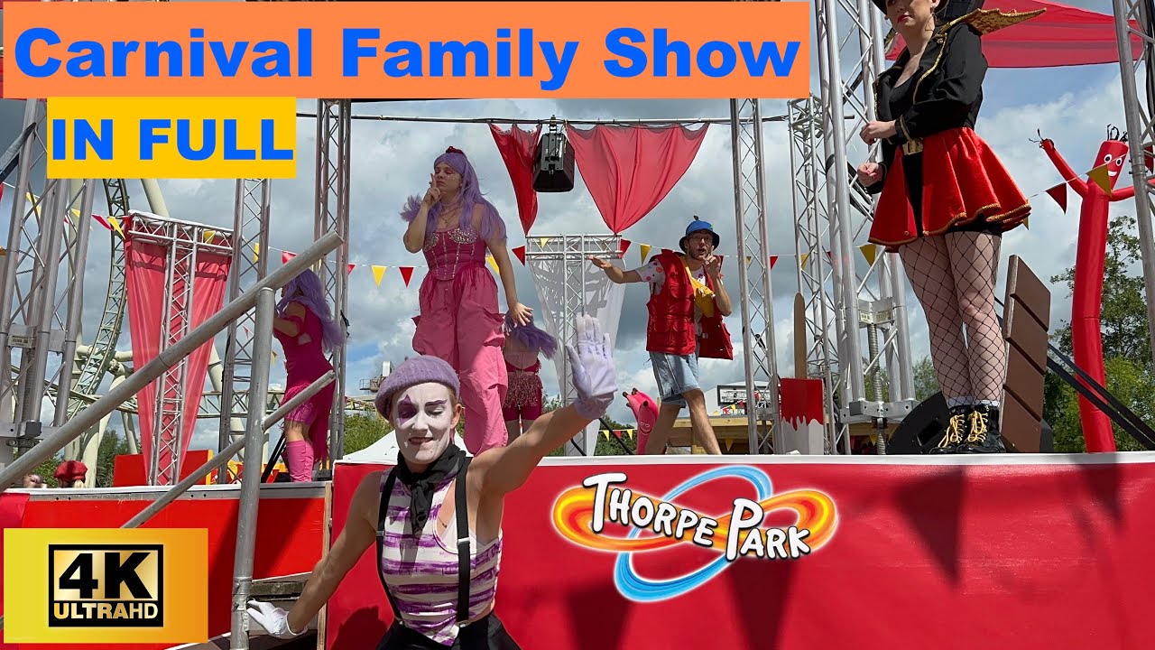 Thorpe park Carnival Family Show in FULL (watch in 4K)