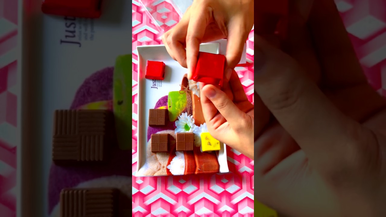 How to wrap chocolate with foil 🎁 #chocolate #food #business #wrap  #tutorial #ytshorts #viralvideo
