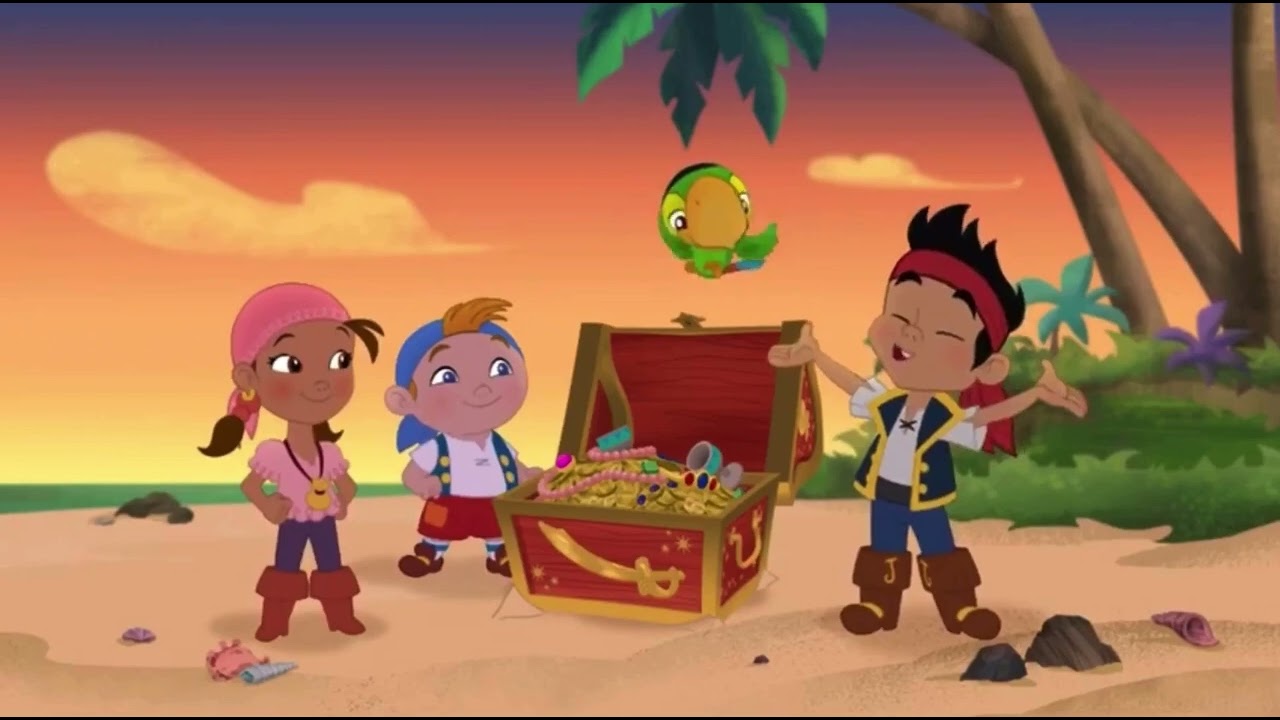 The wiggles birthday message to Jake Izzy cubby and skully from Jake and the Neverland pirates 