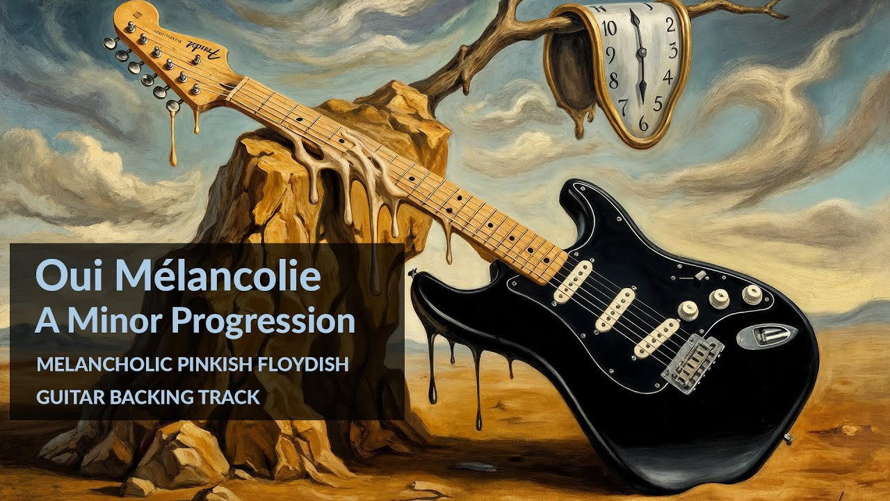A minor - Oui Mélancolie (Floydish Guitar Backing Track)