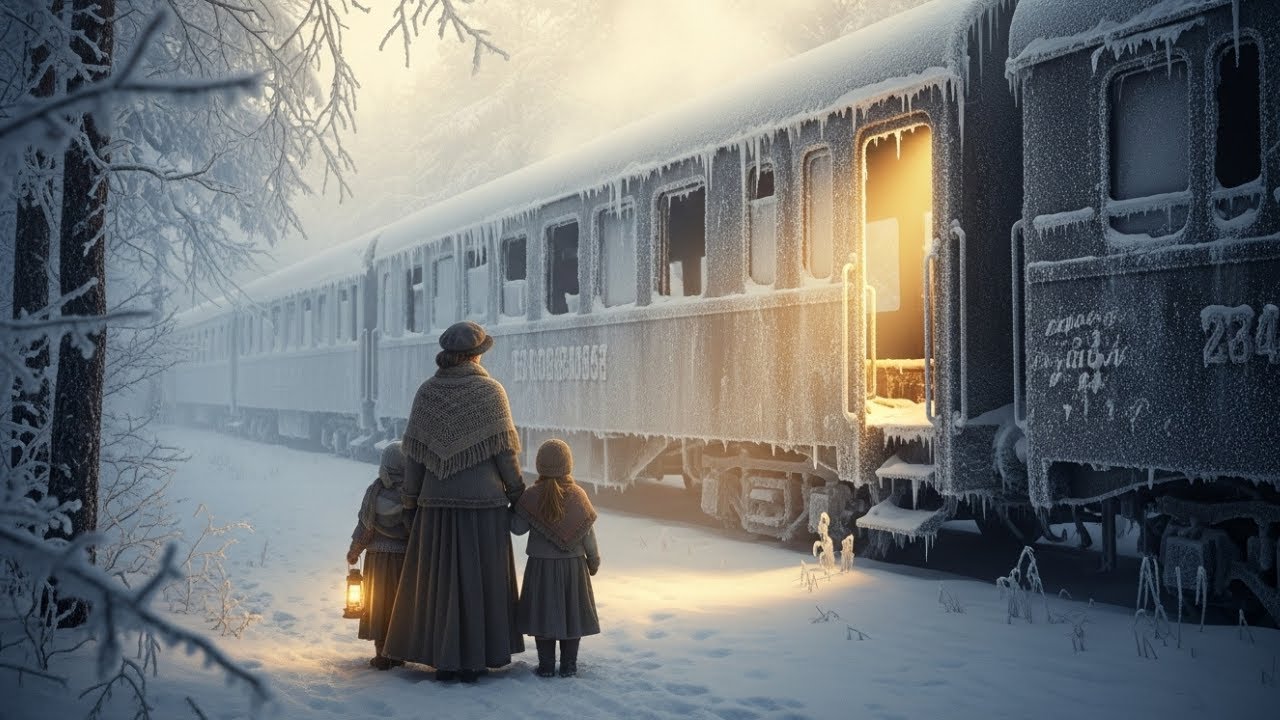 La viuda halló un tren congelado — y lo que había dentro llevaba esperándola cien años.