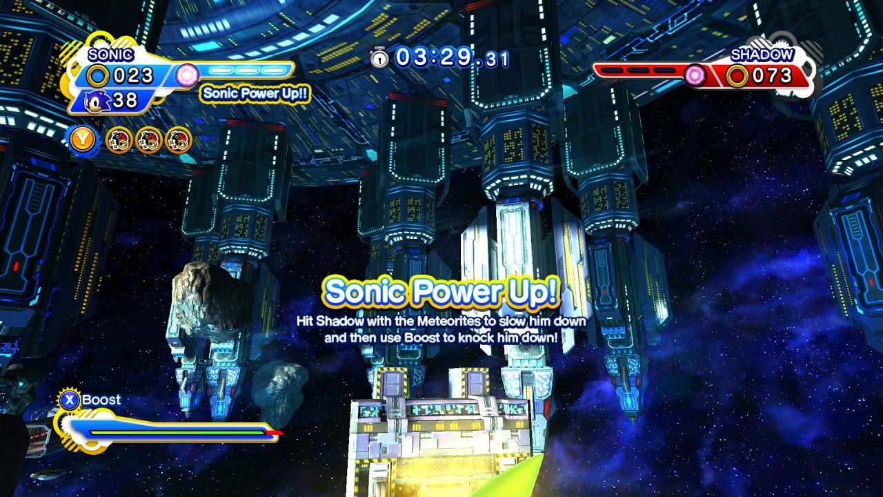 Sonic Generations - Real Super Sonic VS Shadow The Hedgehog - Rival Battle