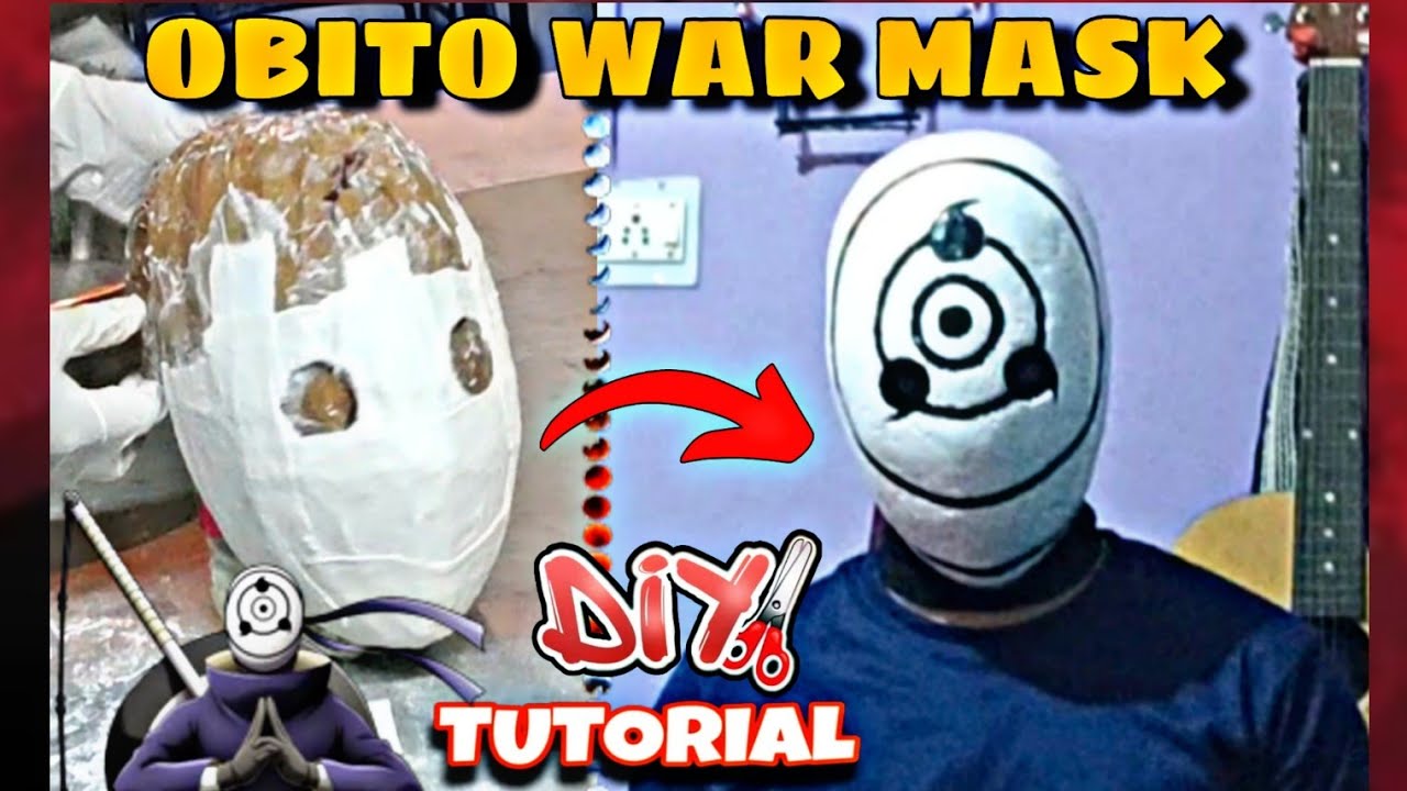 Obito War Mask DIY – Full Tutorial Using Paper Mache (Anime Cosplay Mask)