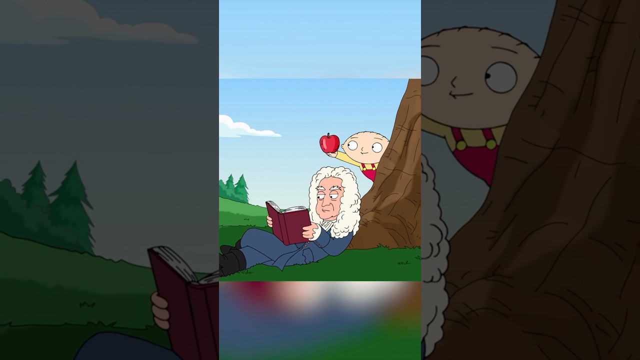 Stewie sabotages Newton’s discovery of gravity 