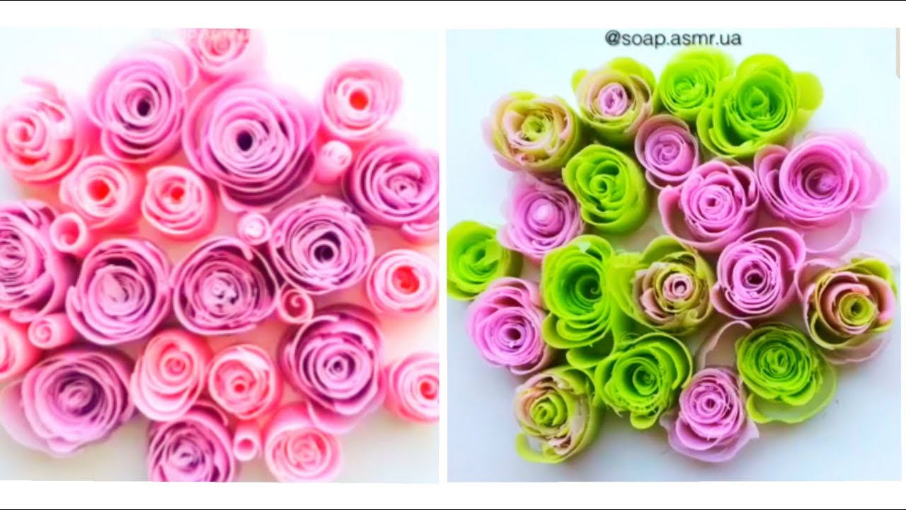 ASMR Soap Sounds | Soap Roses Crunching and Crushing | Soap Petals | Saop Flowers | Soap Curls 2019