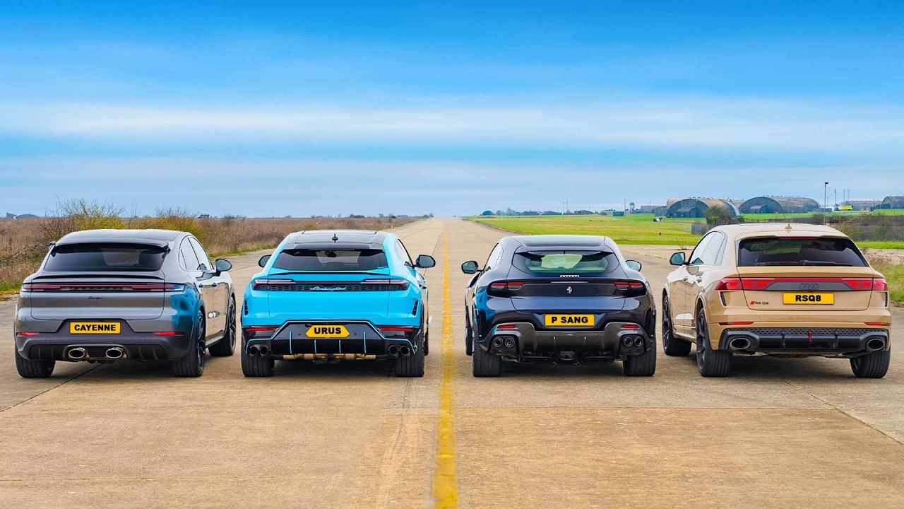 Nuevo Urus SE vs Purosangue vs Cayenne Turbo vs RSQ8 Perf: ARRANCONES