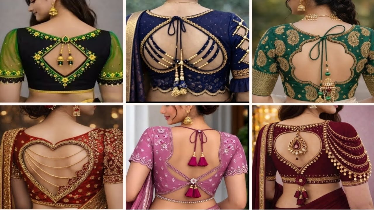 12+ types Blouse Back Neck Design Cutting ✂️//Sleeve Design cutting//Modern Blouse Back Neck Design/