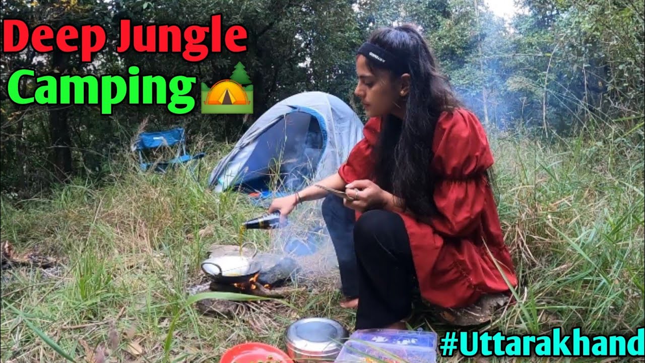 Camping in deep forest | Indian women camping 🏕️ | Uttarakhand Forest | #Babitabisht