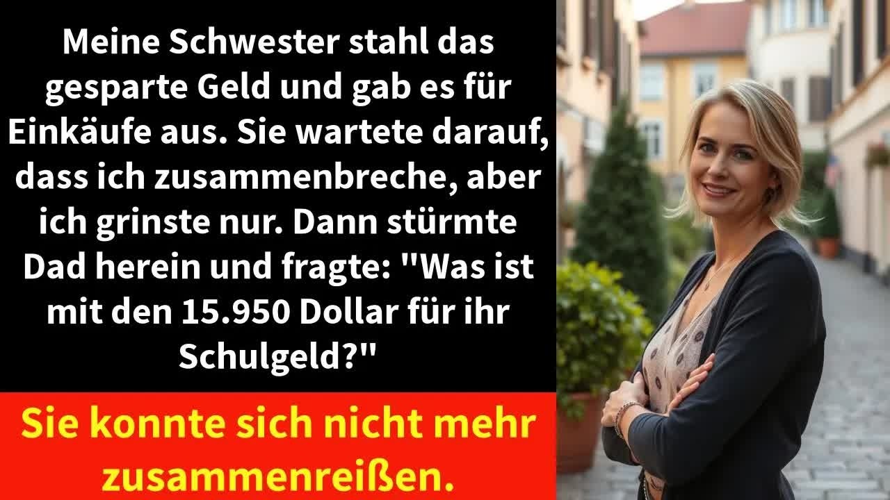 Meine Schwester stahl das gesparte Geld und gab es f&uuml;r Eink&auml;ufe aus  Sie wartete darauf,