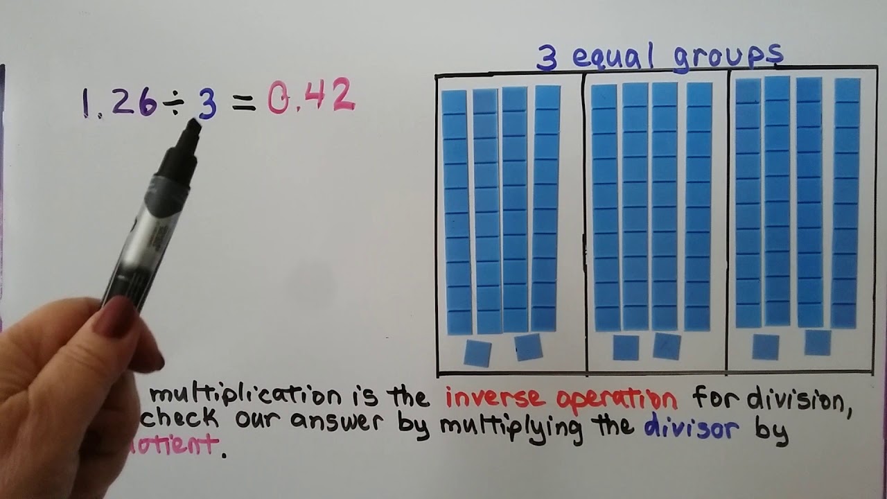 5th Grade Math 5.2, Model Dividing Decimals by Whole Numbers