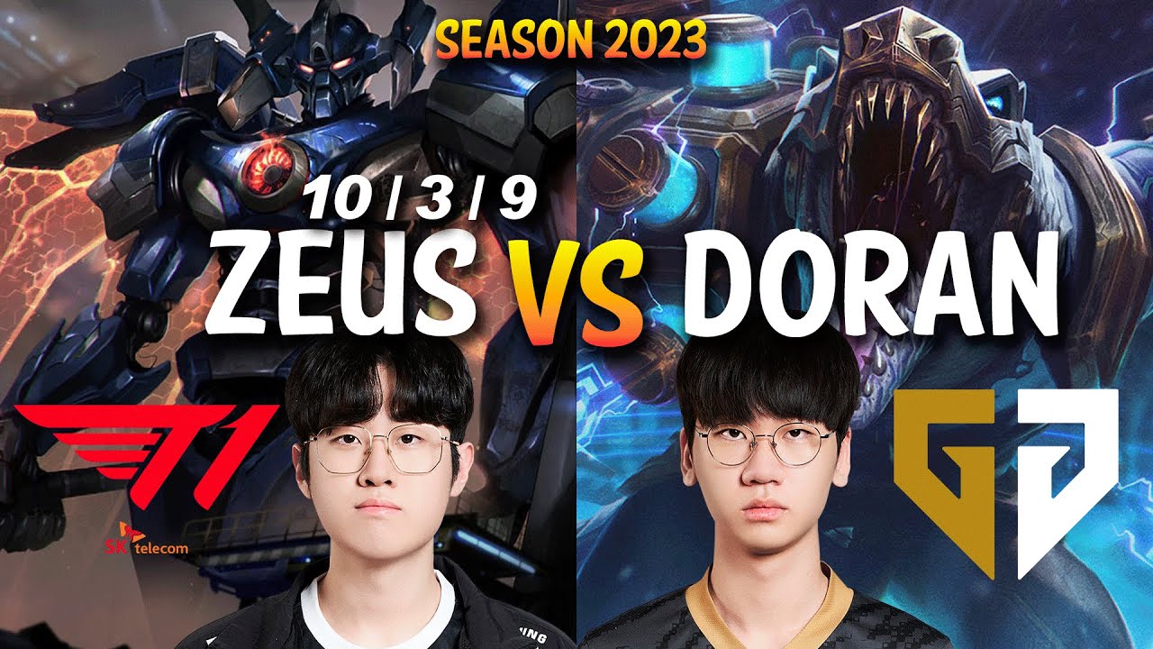 T1 Zeus vs GEN Doran - Zeus AATROX vs Doran RENEKTON Top - KR Ranked