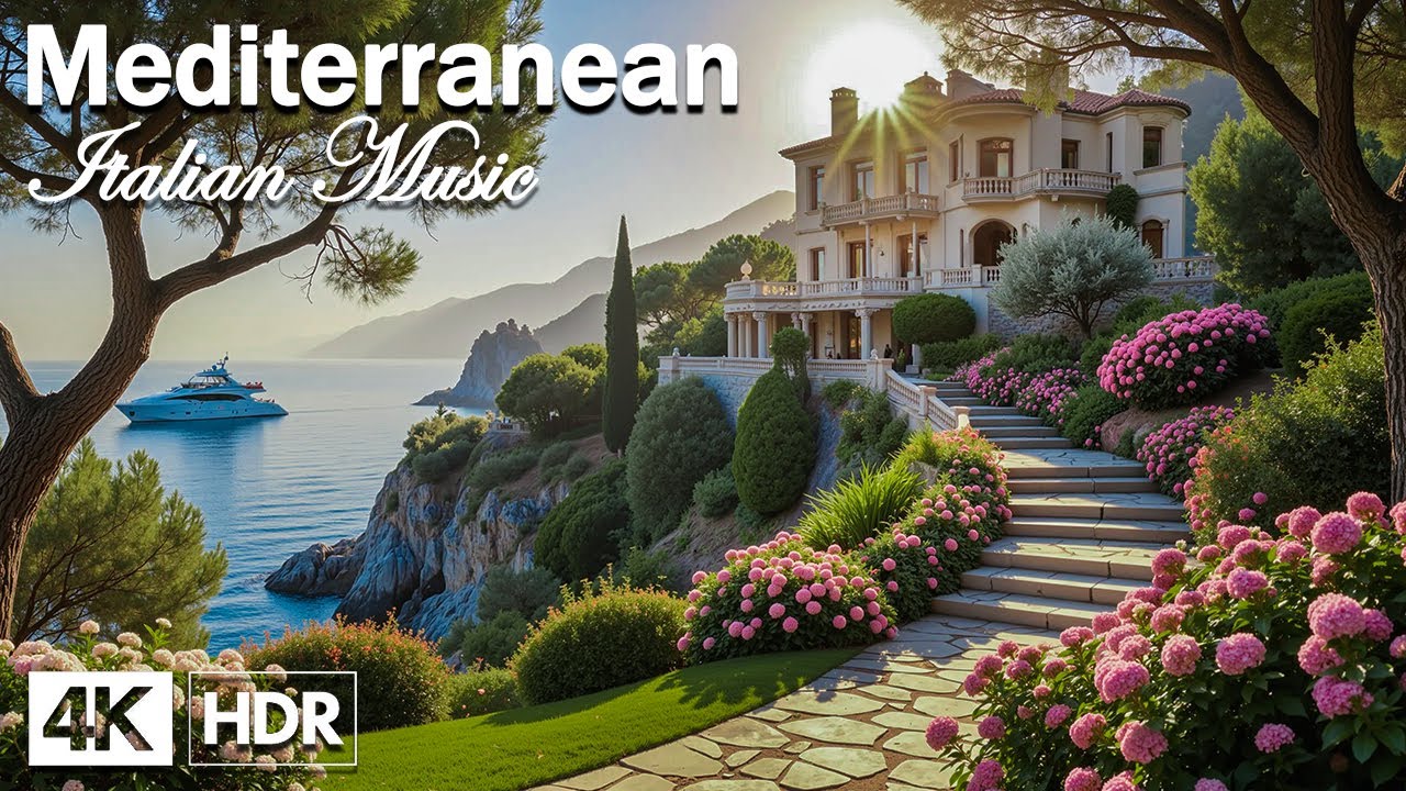 Timeless Mediterranean Melodies 🎶🕰️ Romantic Guitar & Dreamy Italian Sunset Views 4K
