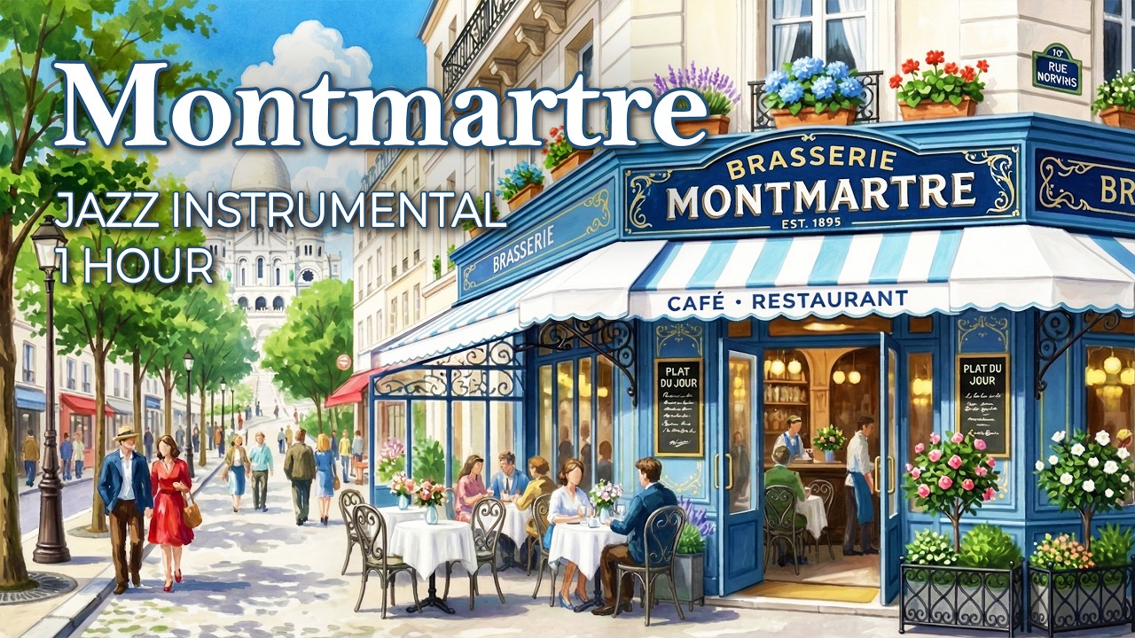 𝐌𝐨𝐧𝐭𝐦𝐚𝐫𝐭𝐫𝐞 ☕ Music for a Quiet Afternoon | 1 Hour French Caf&eacute; Music