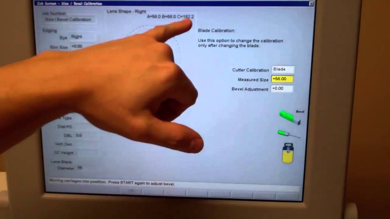 Calibrating your new blade on a National Optronics 7E Edger