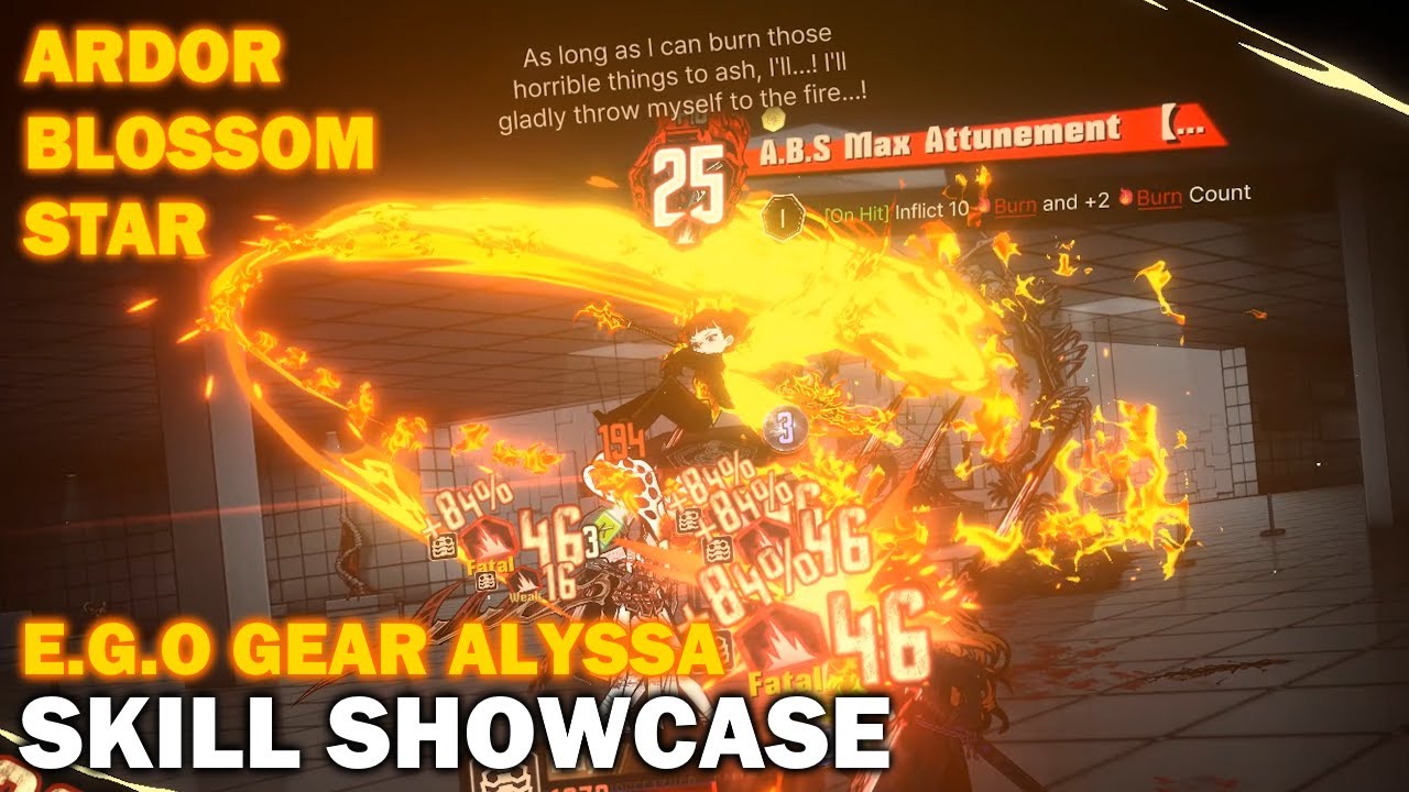 LCE E.G.O::[Ardor Blossom Star] Alyssa — Skills Showcase | Limbus Company
