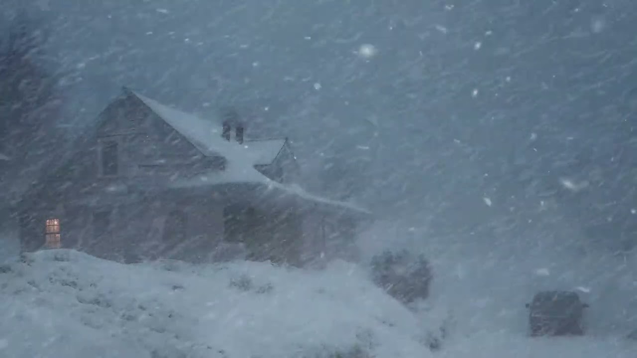 Blizzard Wind Sounds for Calm & Sleep | Dark Snowy Ambience (No Ads)