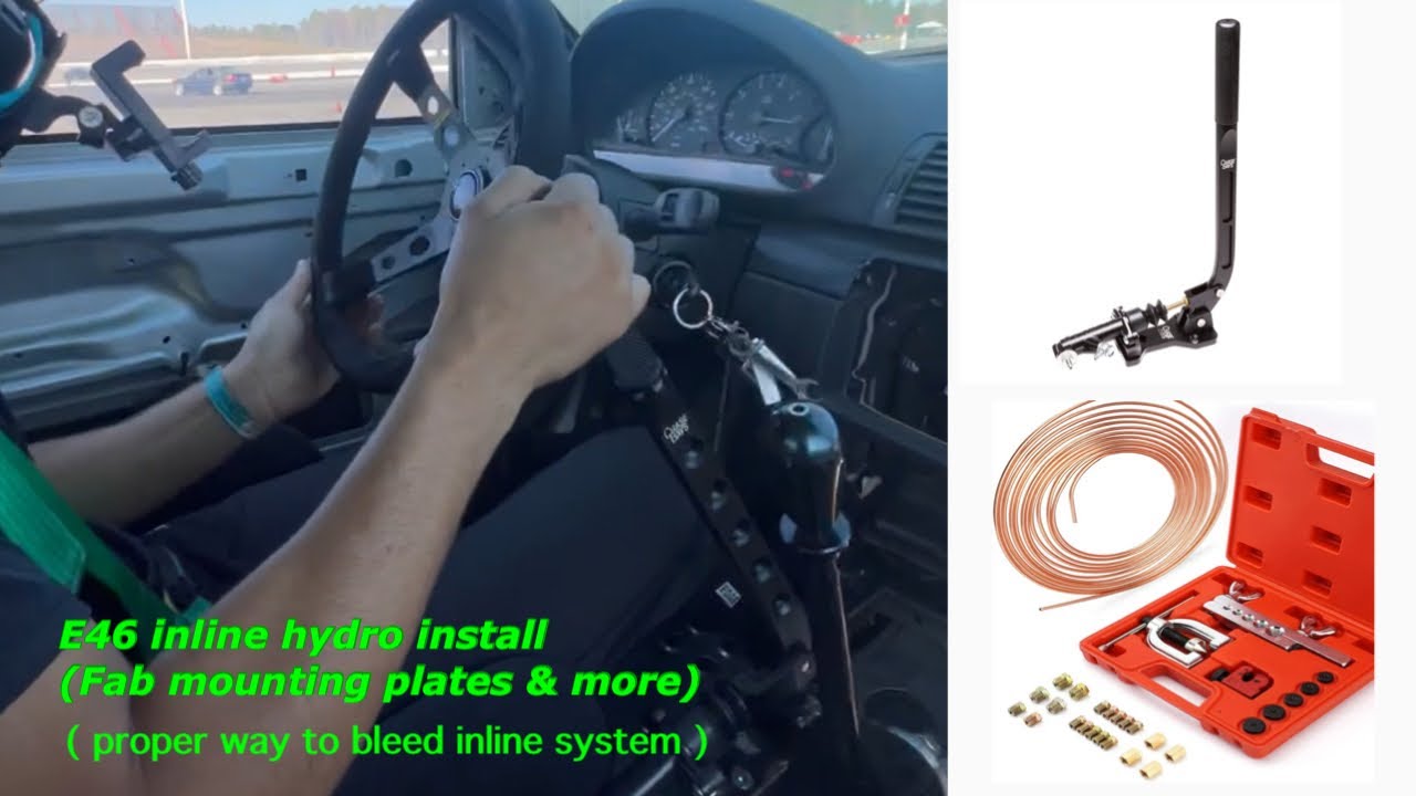 BMW E46 DRIFT BUILD: ultimate inline hydro install and tips on how to properly bleed the brakes