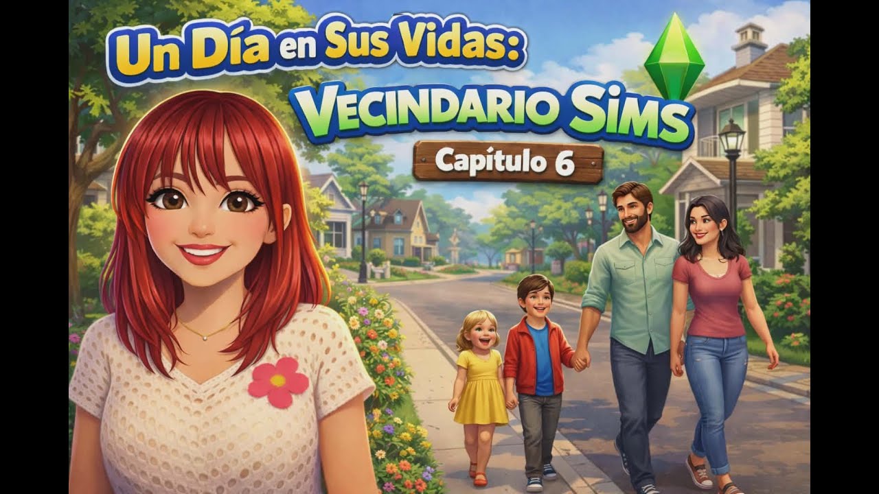 UN DIA EN SUS VIDAS: VECINDARIO SIMS CAP 6 #sims4
