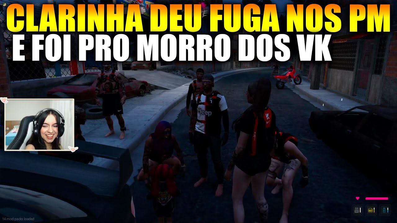 CLARINHA DEU FUGA E FOI PARA F4VELA DO VK SE ESCONDER