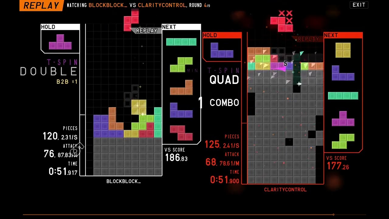 [tetr.io] tl set vs CLARITYCONTROL (100+ apm)