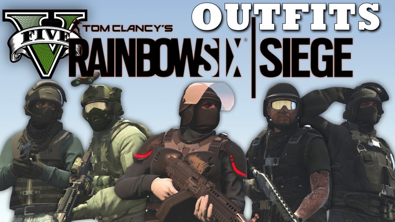 GTA V - Rainbow Six Siege Inspired Outfits! (Blitz, Fuze & More) 5 New Doomsday Heist Custom Oufits!