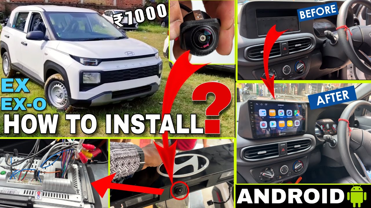 How To Install Android Stereo On Hyundai Extor 2023🔥How to install Android Stereo In Car #exter2023