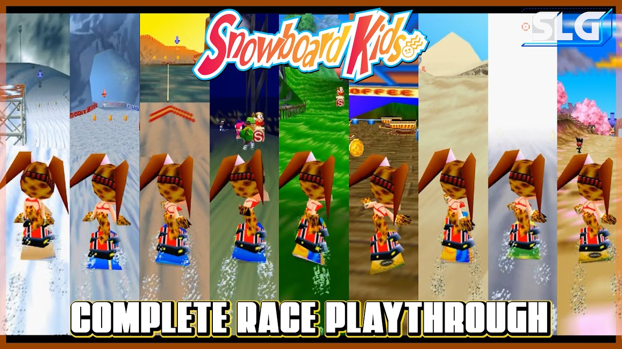 Snowboard Kids Complete Race Longplay - All Tracks [1080P]