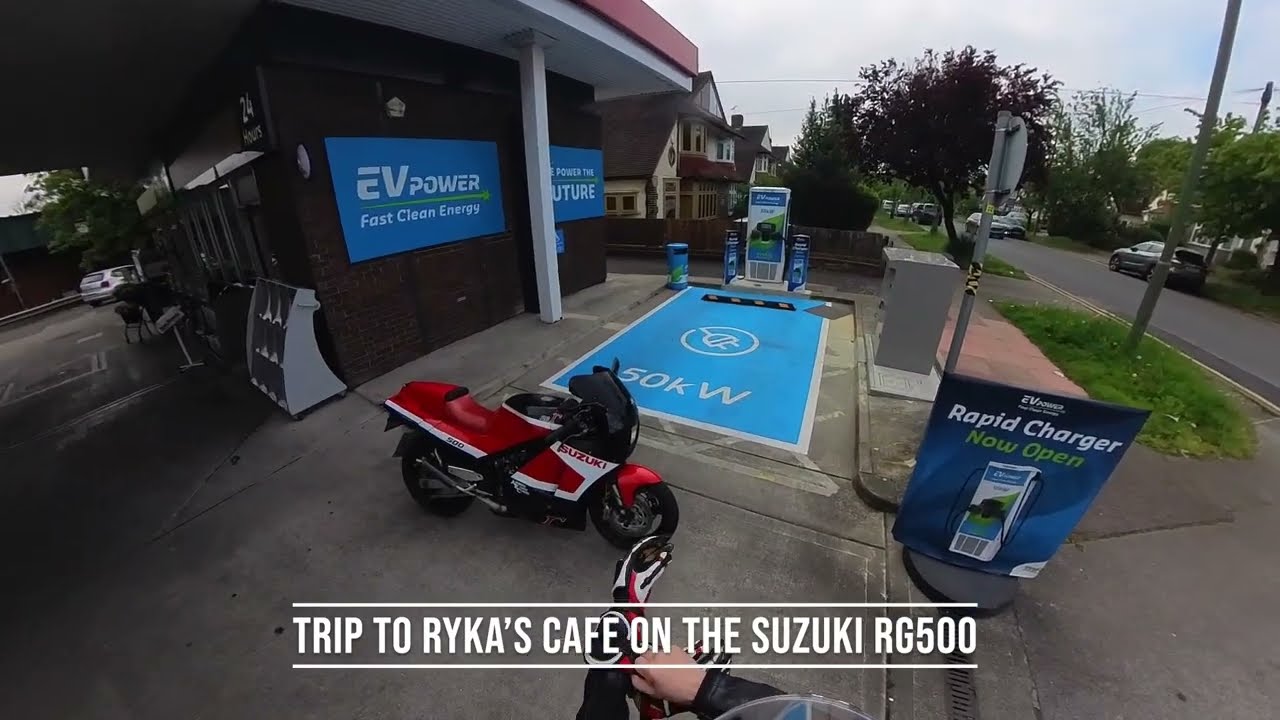 Onboard Suzuki RG500 to Ryka's Cafe, Boxhill