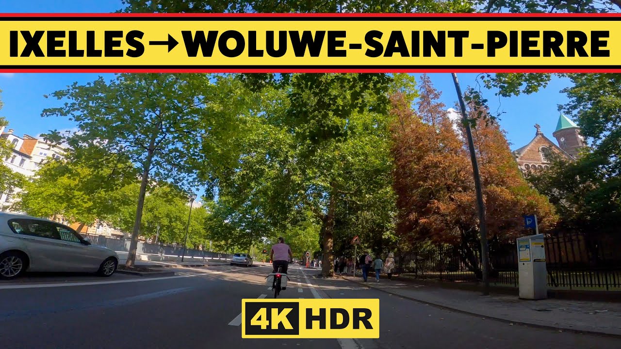 【4K】Bicycle Journey | Ixelles to Woluwe-Saint-Pierre | 4K  | SLOW TV | Travel | BELGIUM