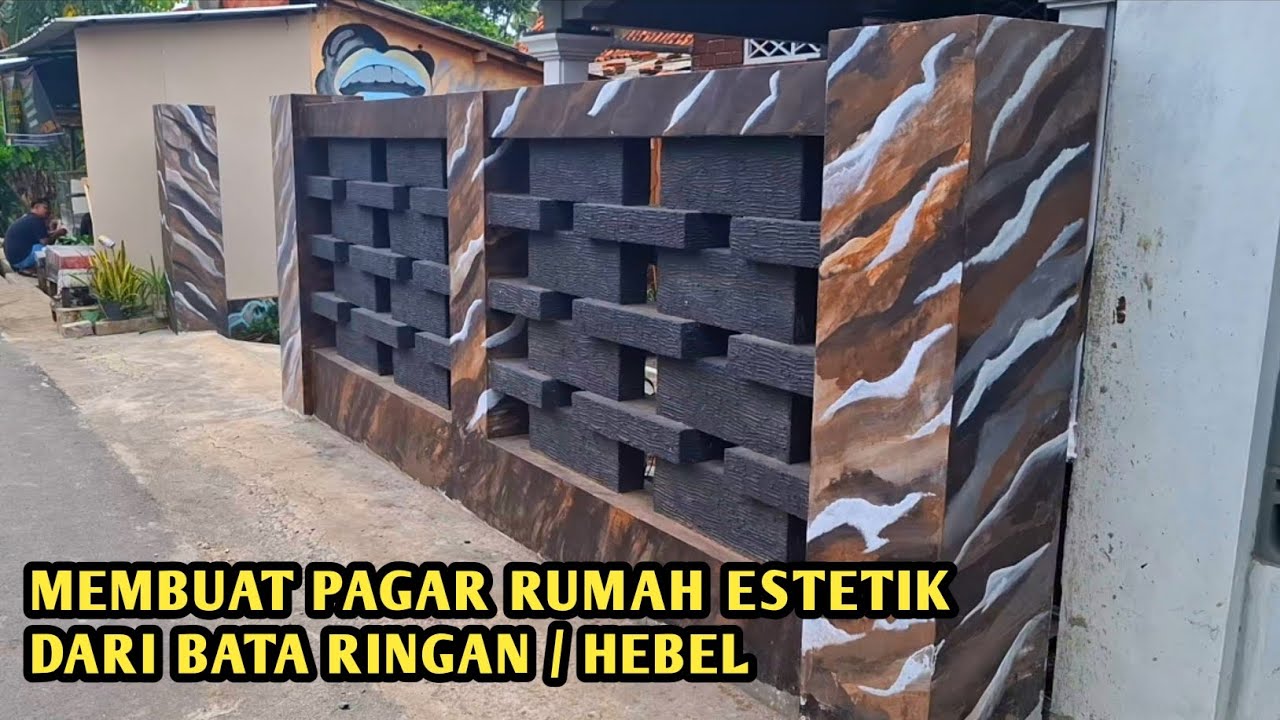 Membuat pagar rumah estetik & cantik dari bata ringan